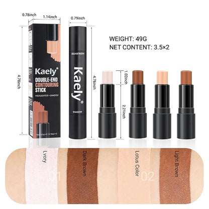 evpct 4 Colors Contour Stick Makeup Set Concealer Stick Cream Contouring - Image 6