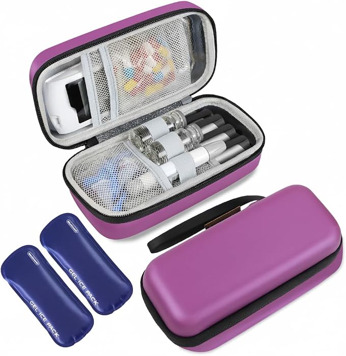 Insulin Cooler Travel Case, Portable Temperature Display Medicine Travel Cooler by Medineed