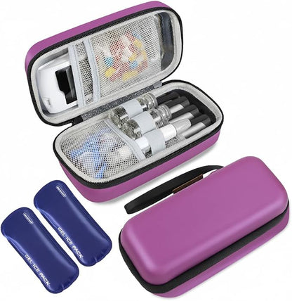 Insulin Cooler Travel Case, Portable Temperature Display Medicine Travel Cooler by Medineed