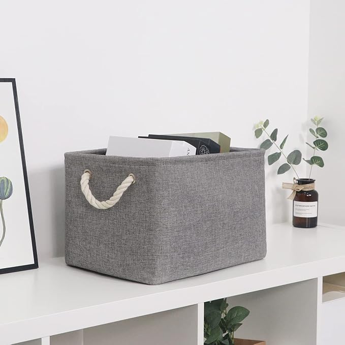 HNZIGE Shelf Baskets for Storage Storage Bins Fabric Storage Baskets for Shelves - Image 5