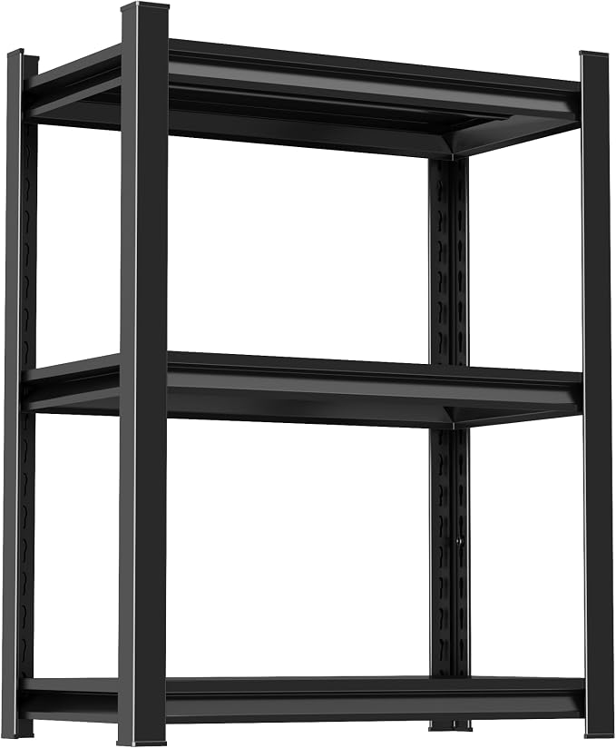 Storage Shelves, Garage Metal Shelving Unit, Adjustable, Double-Layer Column by Beaunatixx