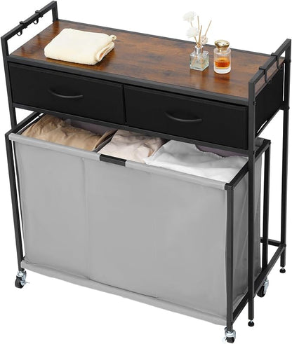 VEVOR 3 Section Laundry Sorter, Rolling Laundry Hamper - Image 9