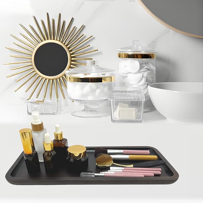 Wood Vanity Tray, Bathroom Counter Solid Walnut Organizer, Toilet Tank Top - Image 7