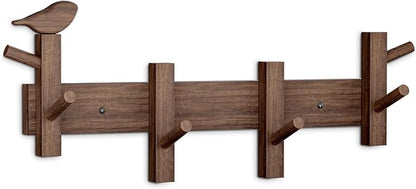 Coat Rack Wall Mount，Solid Acacia Wall Mounted Coat Rack by U-Chain
