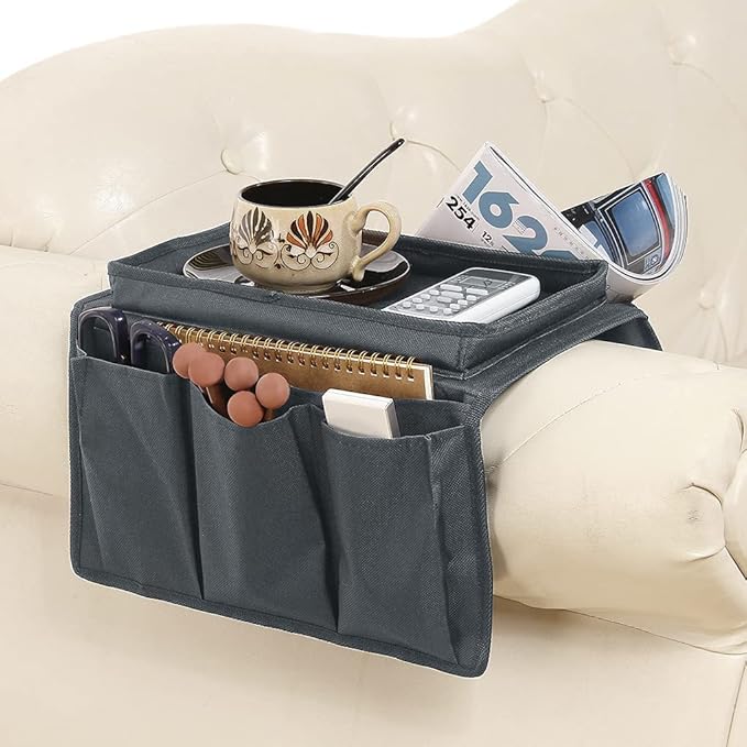 Sofa Armrest Organizer with Top Tray by Unknown