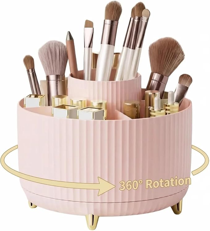 360 Degree Rotating Desktop Organizer, Makeup Brushes, Desktop Stationery by Reflygen