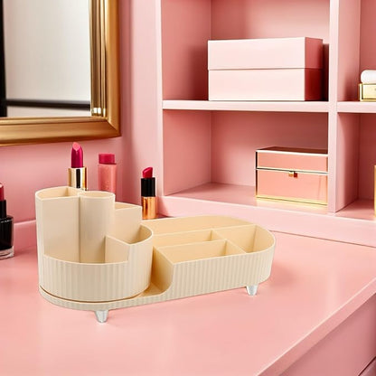 Rotating Makeup Organizer Set for Vanity – Large Capacity Cosmetic and Skincare - Image 7