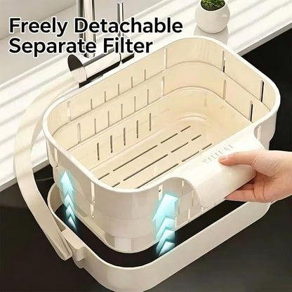 Foldable Hanging Sink Drain Basket, Stretchable Kitchen Colander, No-Drill - Image 6