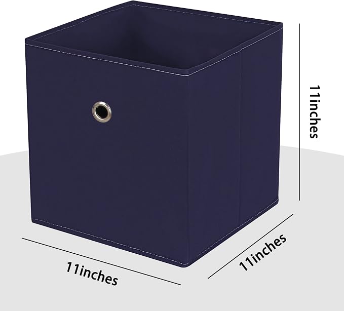 Black Foldable Storage Cubes Bins, 11 Inch Cloth Storage Cube Fabric Storage - Image 2