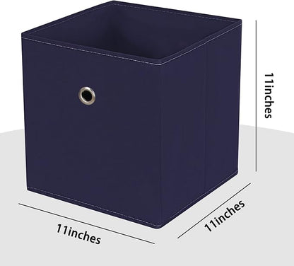 Black Foldable Storage Cubes Bins, 11 Inch Cloth Storage Cube Fabric Storage - Image 2