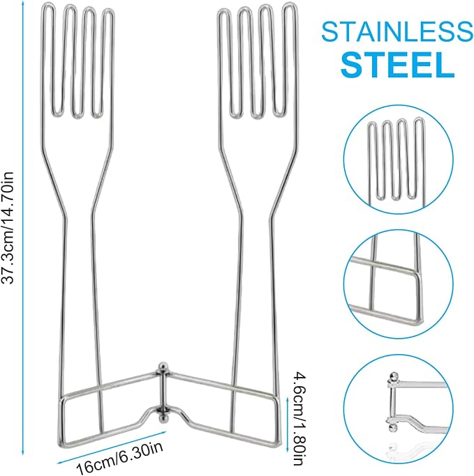Glove Drying Rack, 14.7 Inch Stainless Steel Vertical Glove Holder, Collapsible - Image 4