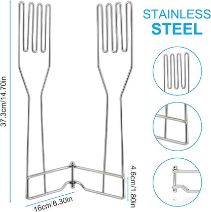 Glove Drying Rack, 14.7 Inch Stainless Steel Vertical Glove Holder, Collapsible - Image 4