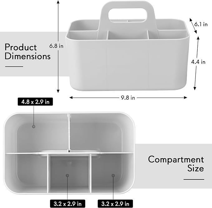 Tiawudi Multipurpose Caddy Organizer, Plastic Caddy - Image 2