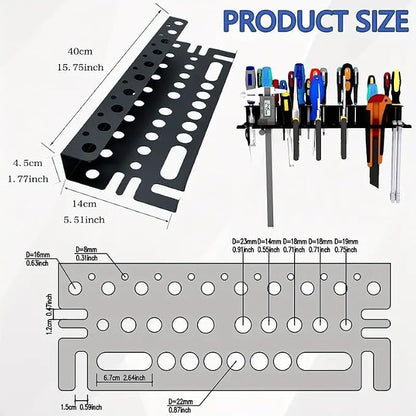 Wall Mount Tool Storage Rack, Screwdriver Organizer - Image 3