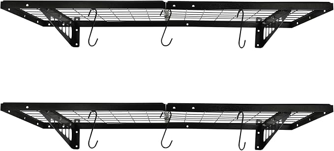Garage Shelving Wall Mounted, 2 Pack Heavy Duty Wall Mounted Storage Shelves - Image 7