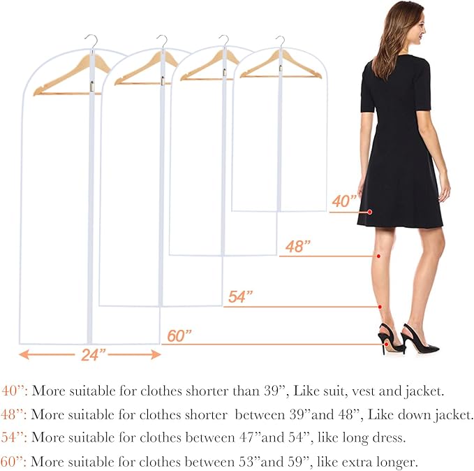 Clear Garment Bags Clothes Covers - Image 2