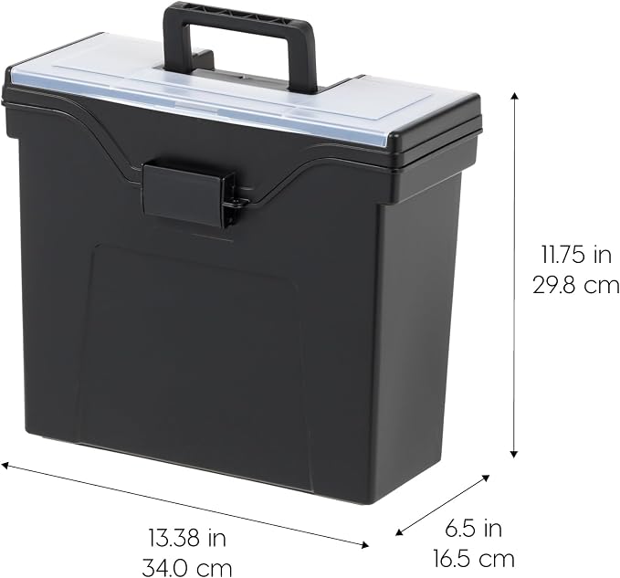 IRIS USA Slim Portable File Box Organizer - Image 2