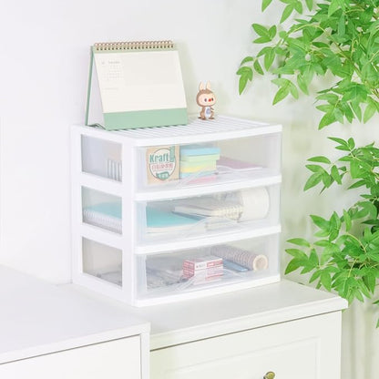 BYCY Plastic Stackable Storage 3 Drawers, Easily Assemble - Image 4