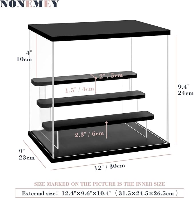 NONEMEY Clear Acrylic Display Case Stand - Image 3