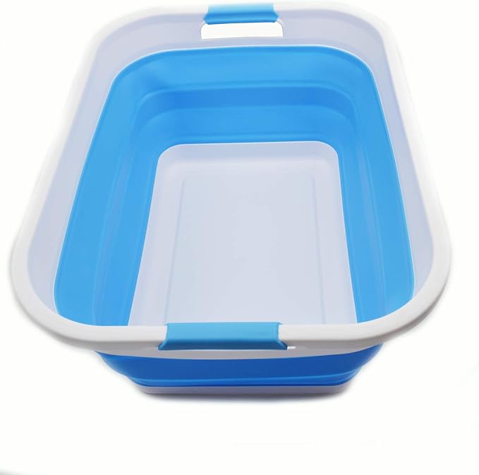 SAMMART 41L Collapsible Plastic Laundry Basket-Foldable Pop Up Storage by SAMMART