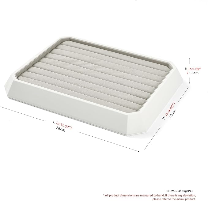 Premium PU Leather Stackable Jewelry Ring Display Tray Ring Earring Display - Image 7
