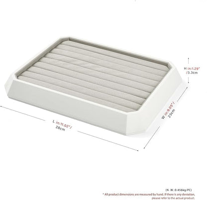 Premium PU Leather Stackable Jewelry Ring Display Tray Ring Earring Display - Image 7