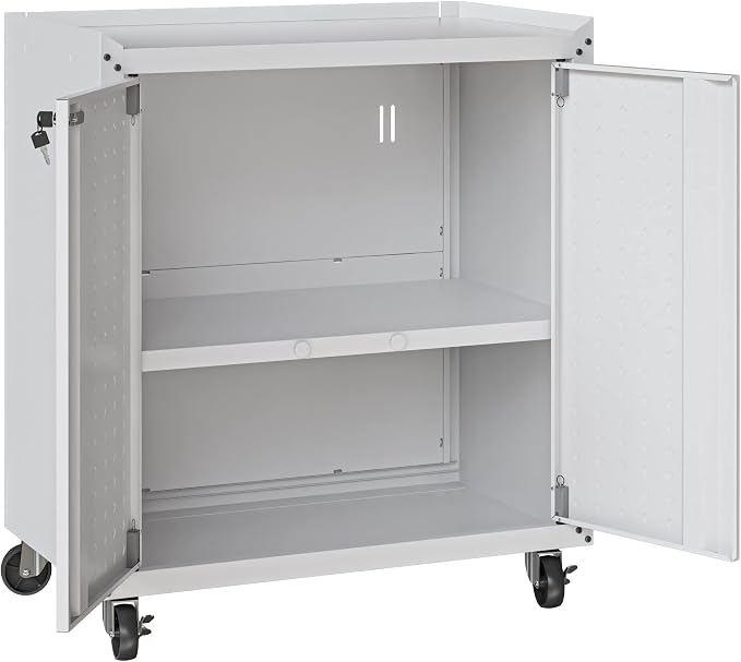 Manhattan Comfort Fortress Textured Metal 31.5" Garage Mobile Cabinet - Image 5
