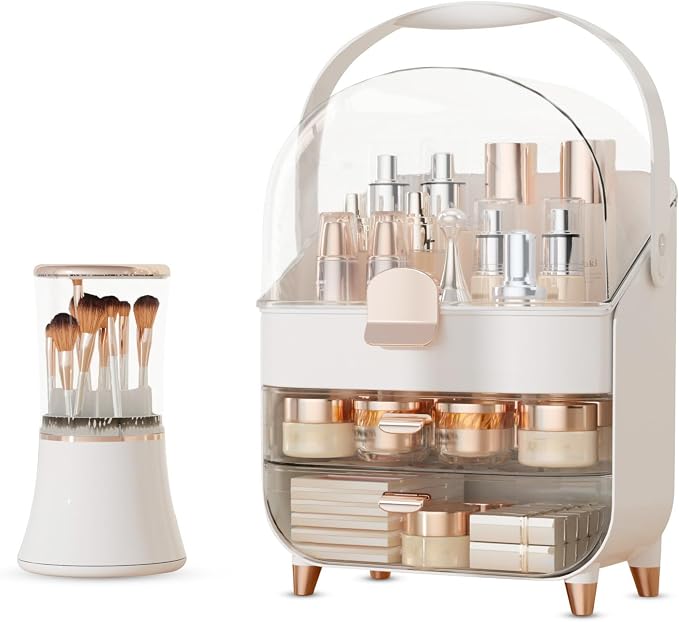 Makeup Organizer Countertop & Makeup Brush Holder by CLBDRESS