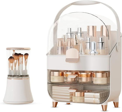 Makeup Organizer Countertop & Makeup Brush Holder by CLBDRESS