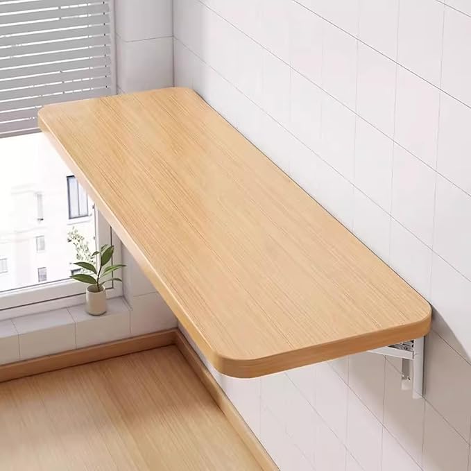 Wall Mounted Folding Wood Table, Folding Table by Unknown