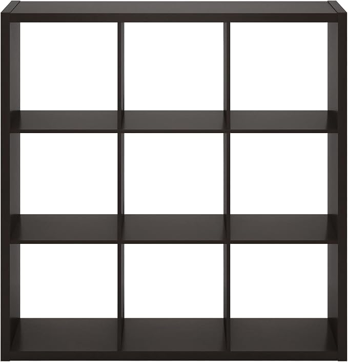 Furinno CUBICLE 9-Cube Book Shelf, Extra Thick Frame Bookshelf, Dark Oak | - Image 11