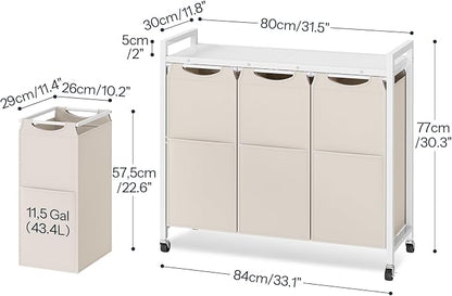 HOOBRO Laundry Sorter 3 Section, Laundry Hamper - Image 3
