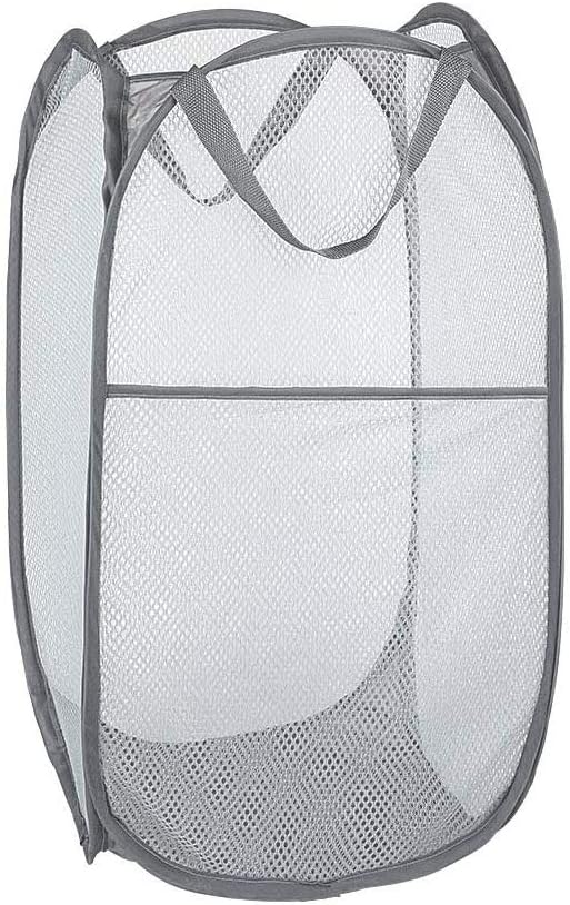 Larpur Popup Mesh Laundry Basket, Collapsible Laundry Hamper Portable Clothes by Larpur