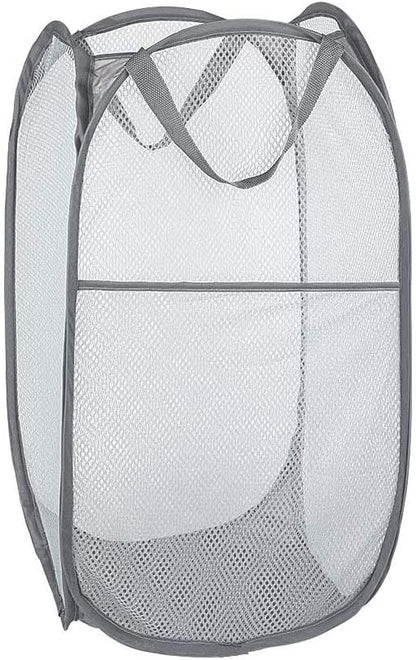 Larpur Popup Mesh Laundry Basket, Collapsible Laundry Hamper Portable Clothes by Larpur