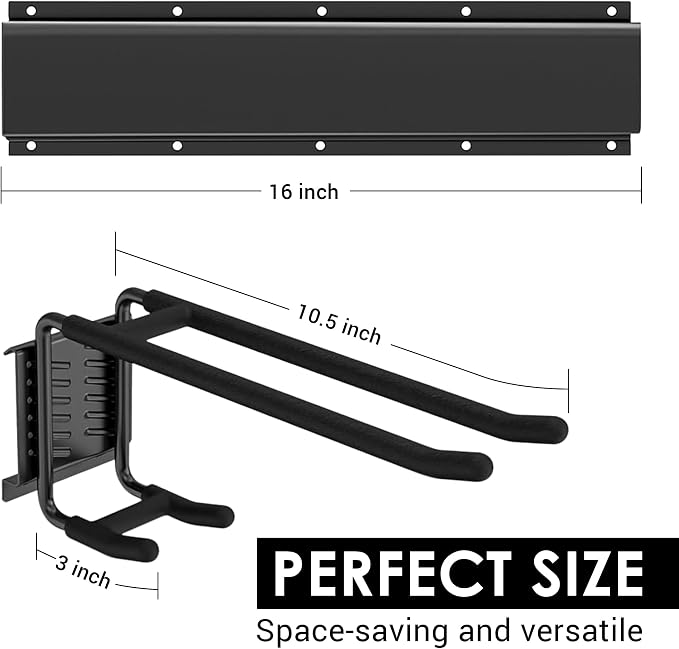 Feller 9-Piece Garage Slatwall Hook Kit – 6 Double Utility Hooks + 3 Mounting - Image 7