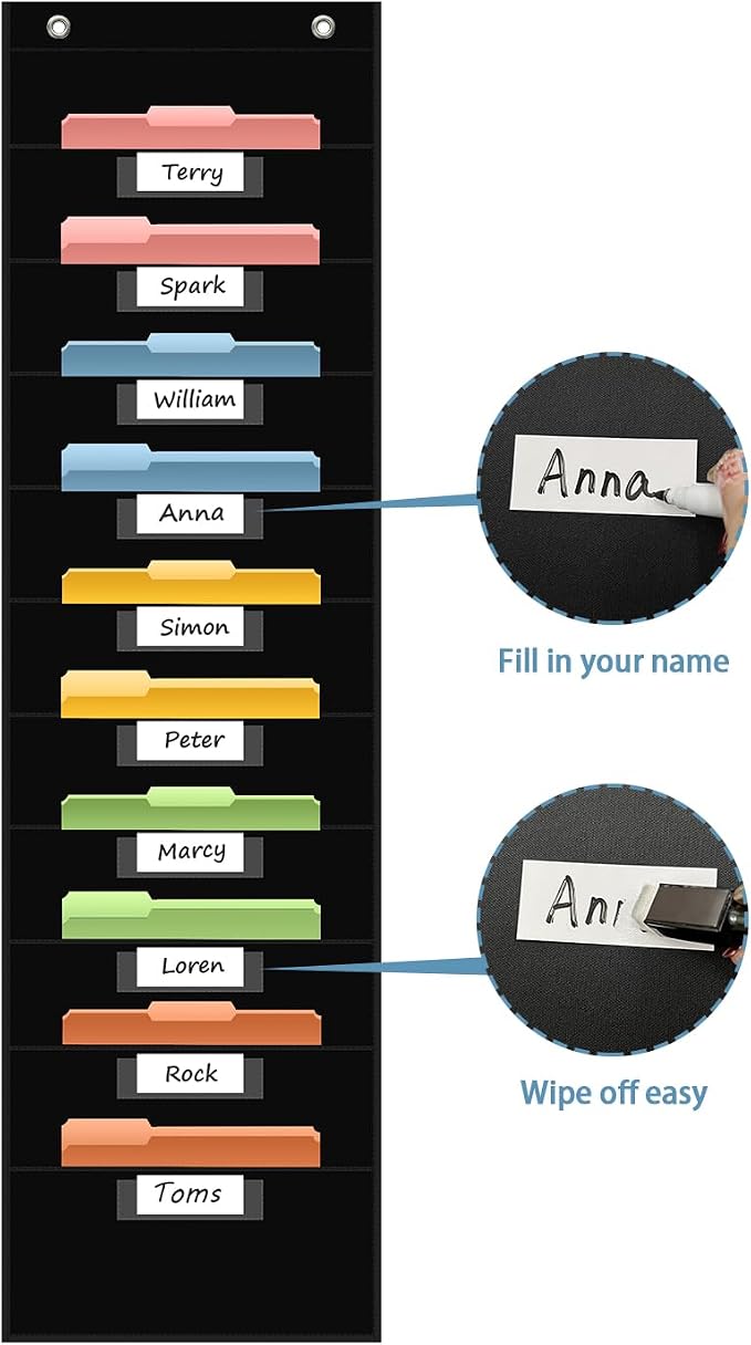 10 Pocket Hanging Wall File Organizer - Image 4
