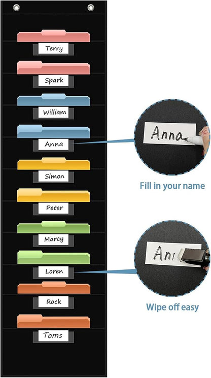 10 Pocket Hanging Wall File Organizer - Image 4
