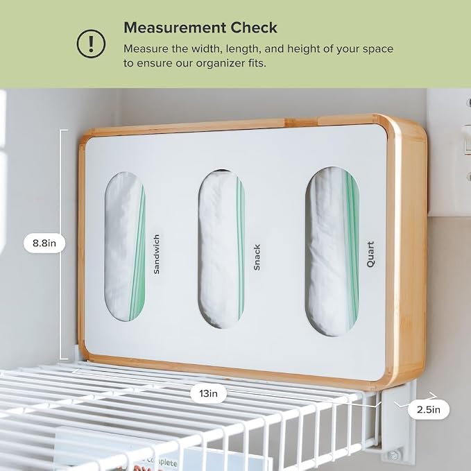 Premium Bag Organizer – Kitchen Edge 3-Slot Bamboo Organizer - Image 4