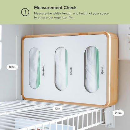 Premium Bag Organizer – Kitchen Edge 3-Slot Bamboo Organizer - Image 4