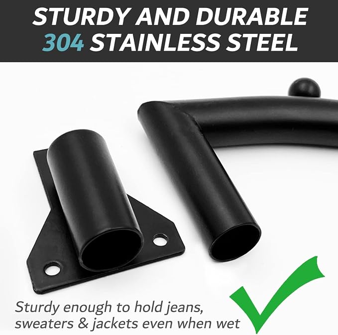 Folding Clothes Hanger Rack Swing Arm Hook Holder Clothing Hanging Garment - Image 4