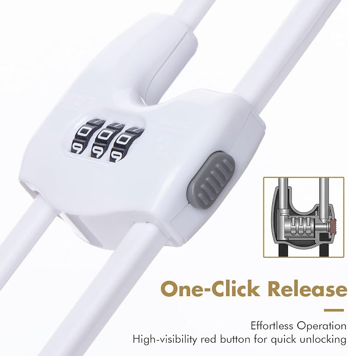 4 Pack Cabinet Locks Baby Proofing Upgrade Child Proof Cabinet Lock Adjustable - Image 5