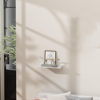 Danpoo 8 inch White Small Floating Shelf - Image 2