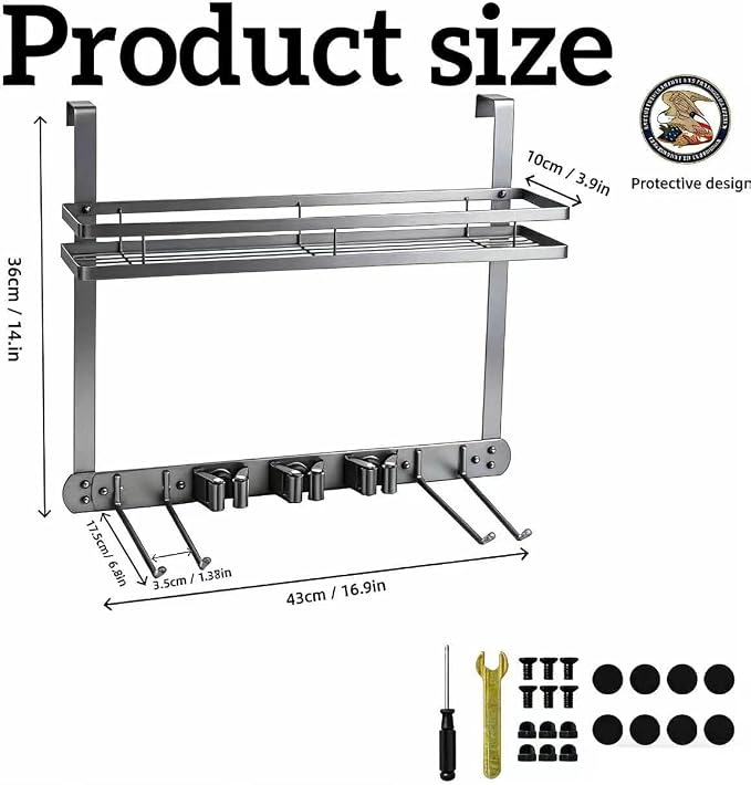 Over Door Tool Organizer, Heavy Duty Utility Rack - Image 7