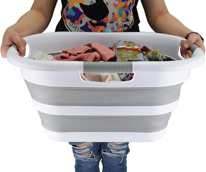 SAMMART 30L Collapsible Plastic Laundry Basket - Image 6