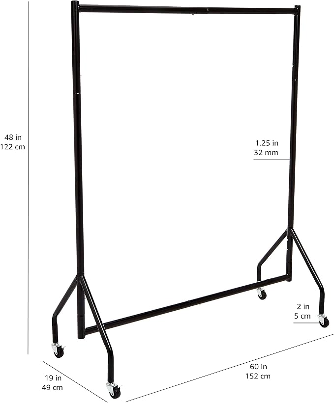 Amazon Basics Heavy Duty Portable Rolling Garment Rack, Hanging Clothes - Image 7