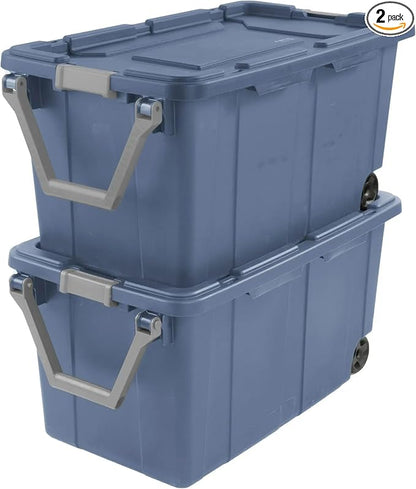 Extra Large Storage Bin, 40 Gallon Wheeled Plastic Storage Container by Unknown