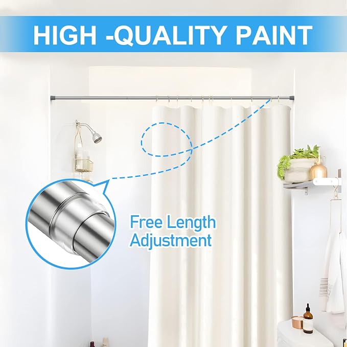1 Pack Spring Tension Rod, Adjustable 28-45 Inch No Drill, Fits Windows Kitchen - Image 5