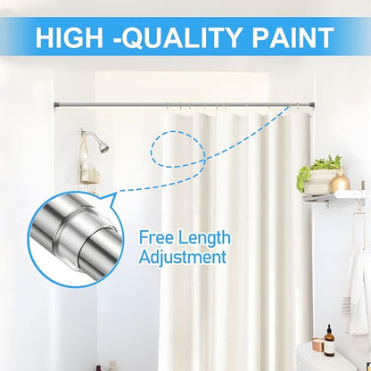 1 Pack Spring Tension Rod, Adjustable 28-45 Inch No Drill, Fits Windows Kitchen - Image 5