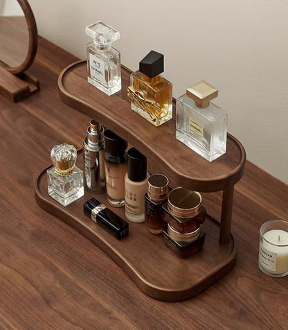Bamboo Desktop Organizer Shelf – 2-Tier Wooden Storage Rack - Image 3