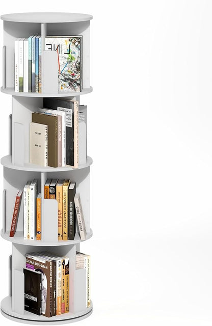 Furinno DALY Rotating Bookshelf Tower, 4-Tier 360 Display Book Shelf, Lazy - Image 6